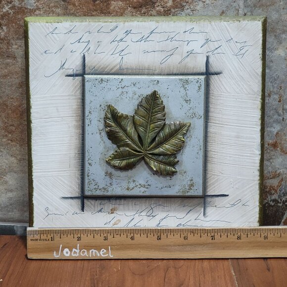 Ceramic Leaf Wall Decor Set of 2 Hanging Wall Art - Picture 7 of 12